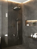 Душевой комплект AltroBagno Bilancia AltroBagnoBilancia040502GM С ВНУТРЕННЕЙ ЧАСТЬЮ, оружейная сталь