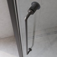 Душевой уголок Cezares Relax RELAX-304-P-1-100-C-GM 100x100, профиль оружейная сталь