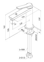 Смеситель для раковины IDDIS Parker PARGM00i01 матовый графит