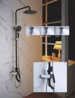Душевая стойка Rose R1336H черная
