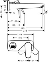 Смеситель для раковины Hansgrohe Talis E 71734000 С ВНУТРЕННЕЙ ЧАСТЬЮ хром