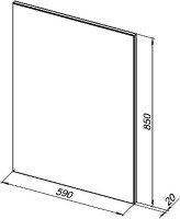 Мебель для ванной комнаты Aquanet Lino 60 дуб веллингтон