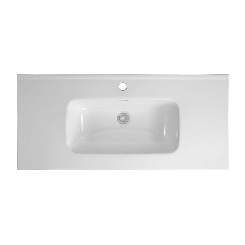 Тумба с раковиной AQUATEK Вега 100 подвесная, 2 ящика, шалфей зеленый