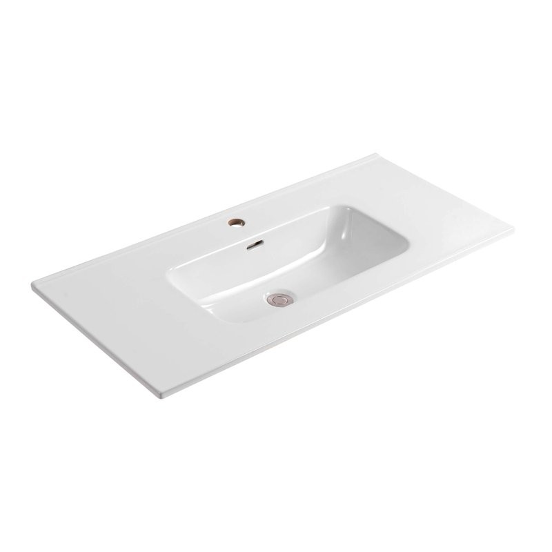 Тумба с раковиной AQUATEK Вега 100 подвесная, 2 ящика, шалфей зеленый