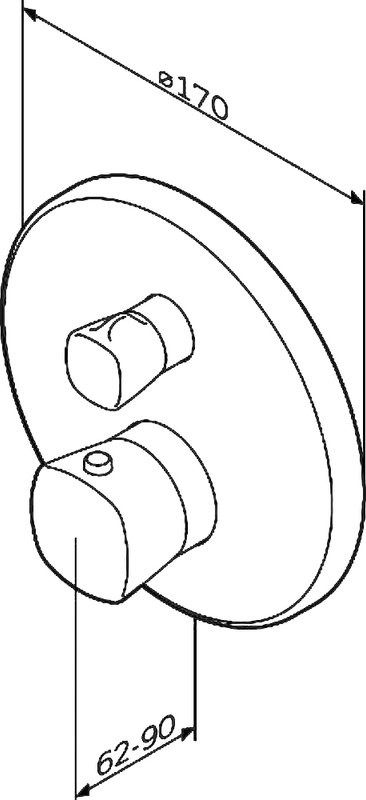 Термостатический смеситель встраиваемый AM.PM Spirit V2.1 F71A75600 С ВНУТРЕННЕЙ ЧАСТЬЮ, хром