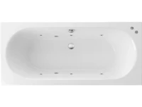 Акриловая ванна Excellent Oceana Slim WAEX.OCE18S.SOFT 180x80 см, встраиваемая, с гидромассажем, белая, с каркасом, со сливом-переливом