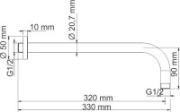 Душевой комплект Wasserkraft Tauber A6451.296.097.121.275.100.276 С ВНУТРЕННЕЙ ЧАСТЬЮ, никель
