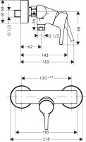 Душевой комплект Смеситель для душа Hansgrohe Talis S 72600000 + Гарнитур Raindance Select S 27646000 хром