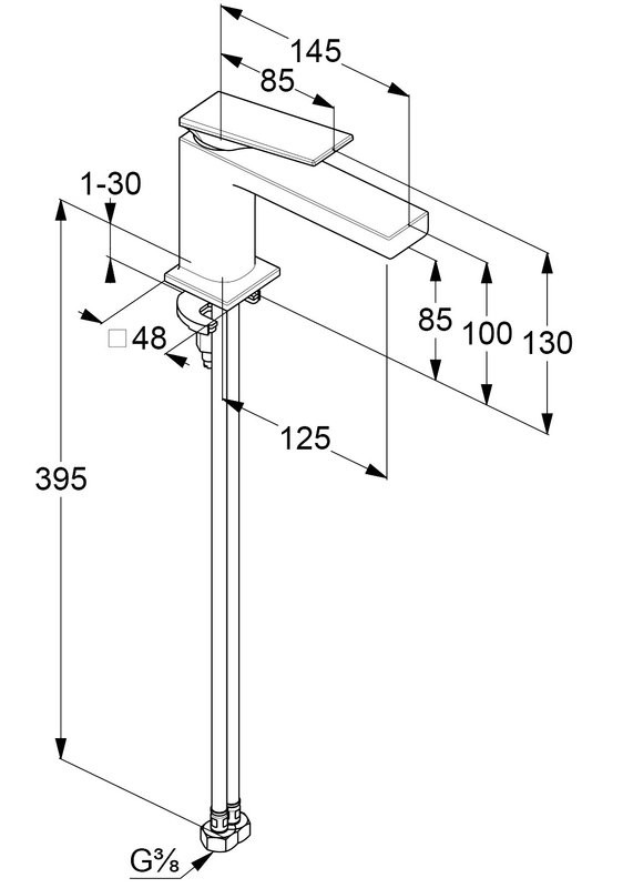 Смеситель для раковины Kludi Decus 542905375 белый матовый
