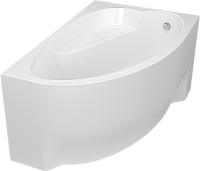 Акриловая ванна Alex Baitler Nero R 150x95 см, угловая, правая, встраиваемая, белая, асимметричная, с экраном