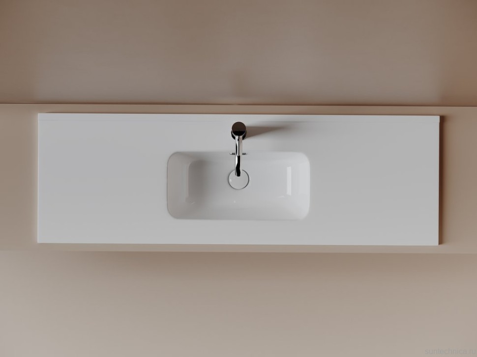 Раковина накладная Ceramicanova Compact 1210x395x170, белый, CN7028
