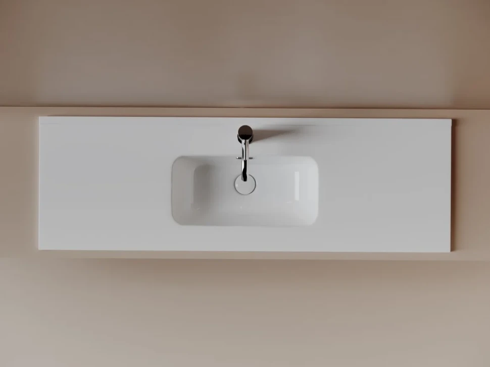 Раковина накладная Ceramicanova Compact 1210x395x170, белый, CN7028