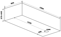 Акриловая ванна Bas Нирвана 180x80 см, встраиваемая, белая, с каркасом