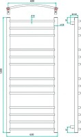 Полотенцесушитель электрический Grota Eco Calma 63х120