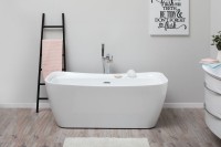 Акриловая ванна Allen Brau Infinity 2 170x80 см, отдельностоящая, белая, на ножках, со сливом-переливом