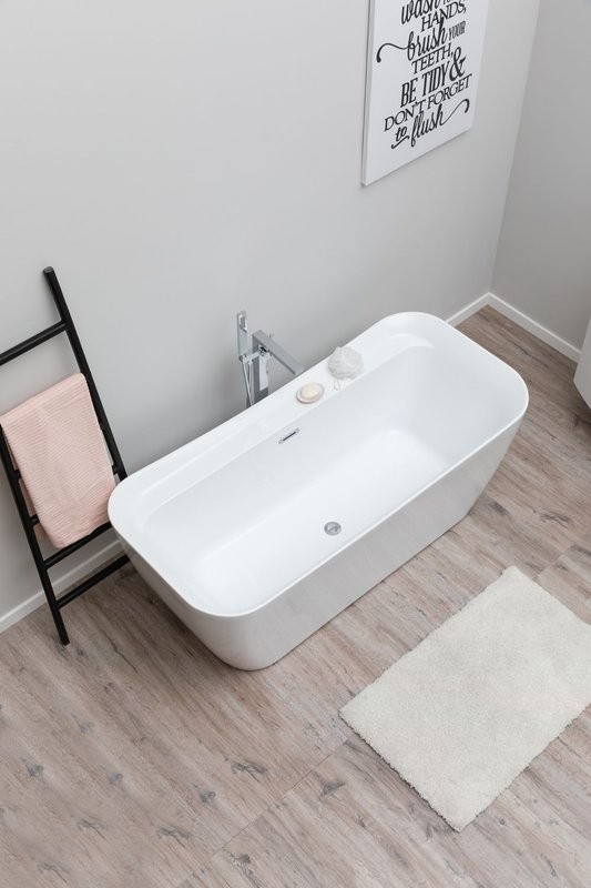 Акриловая ванна Allen Brau Infinity 2 170x80 см, отдельностоящая, белая, на ножках, со сливом-переливом