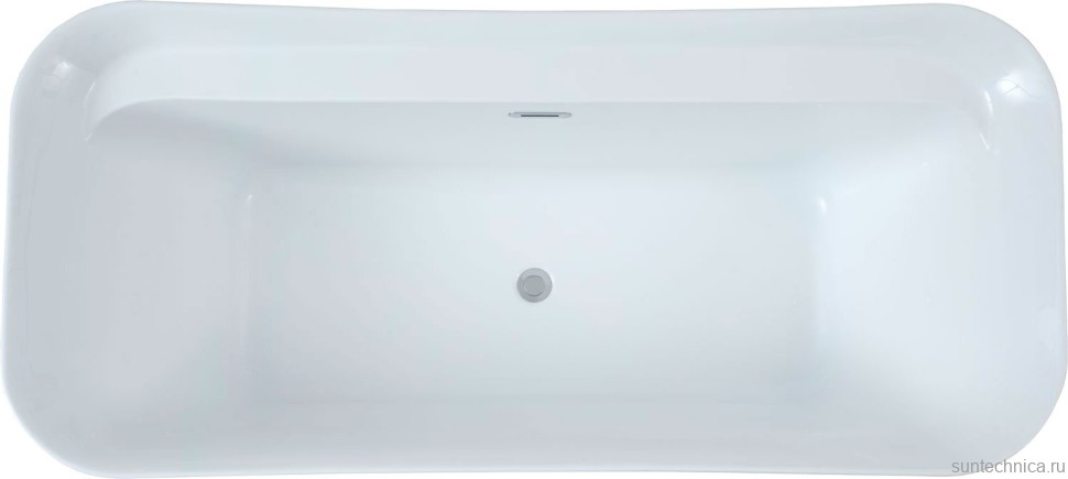 Акриловая ванна Allen Brau Infinity 2 170x80 см, отдельностоящая, белая, на ножках, со сливом-переливом