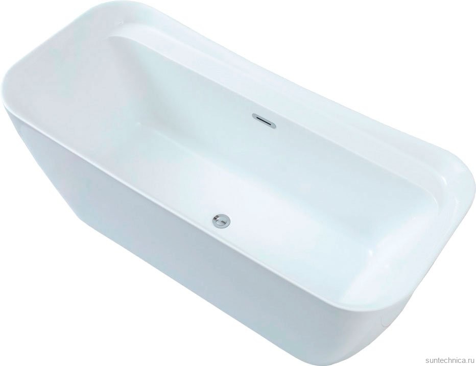 Акриловая ванна Allen Brau Infinity 2 170x80 см, отдельностоящая, белая, на ножках, со сливом-переливом