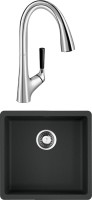 Комплект Мойка Omoikiri Kata 44-U-BL черная + Смеситель Jacob Delafon Malleco E562-CP