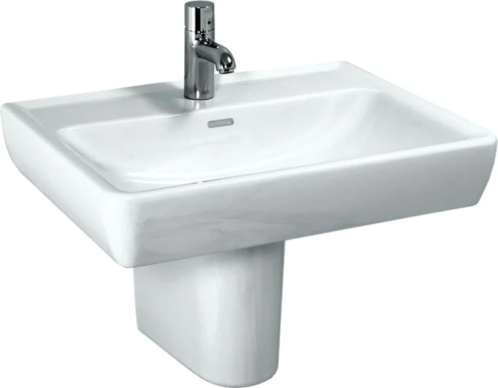 Раковина Laufen Pro 8.1895.1.000.104.1 55 прямоугольная, с полупьедесталом