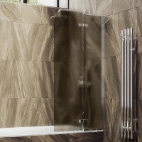 Шторка на ванну Maybahglass MGV-917-4 99 см, профиль хром, стекло бронза матовое