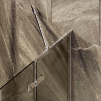 Шторка на ванну Maybahglass MGV-917-4 99 см, профиль хром, стекло бронза матовое