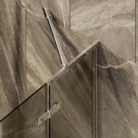 Шторка на ванну Maybahglass MGV-917-4 99 см, профиль хром, стекло бронза матовое