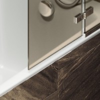 Шторка на ванну Maybahglass MGV-917-4 99 см, профиль хром, стекло бронза матовое