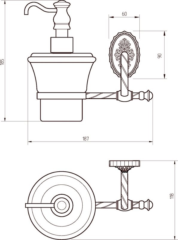 Дозатор Migliore Edera 16936 золото