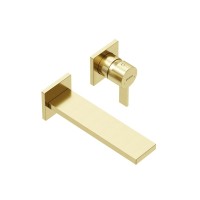 Смеситель для раковины Sancos Linn, брашированное золото, PVD покрытие, SC9021BG