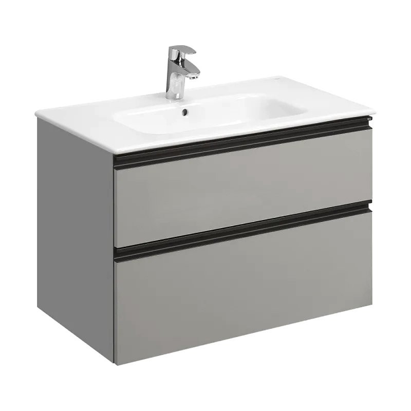 Тумба с раковиной Roca Domi 80 серый матовый