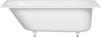 Ванна из искусственного камня Salini Ornella Kit S-Sense 170x70 см, встраиваемая, белая, на ножках, со сливом-переливом