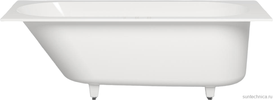 Ванна из искусственного камня Salini Ornella Kit S-Sense 170x70 см, встраиваемая, белая, на ножках, со сливом-переливом