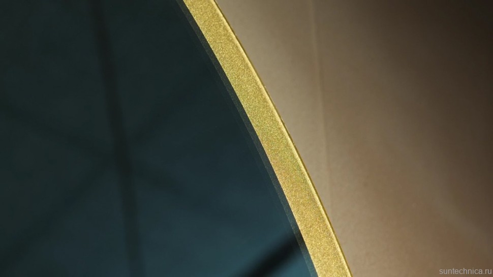 Зеркало круглое Art&Max Sanremo 77 золото, с LED-подсветкой, 6000К