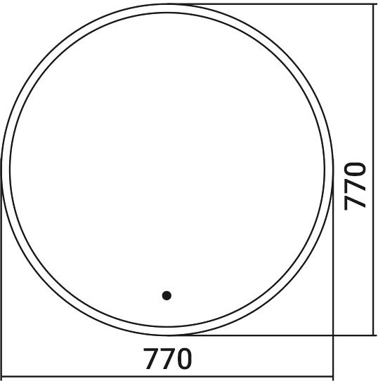 Зеркало круглое Art&Max Sanremo 77 золото, с LED-подсветкой, 6000К
