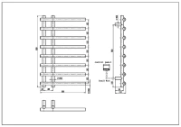 Полотенцесушитель электрический Boheme Venturo 722-BRB 80x50 см, скрытое подключение слева, брашированная бронза, лесенка, из стали