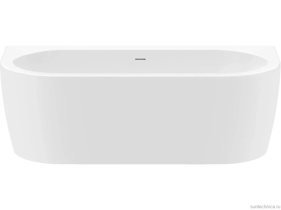 Акриловая ванна Cezares Slim SLIM WALL-180-80-60-W37-SET 180x80 см, пристенная, белая, овальная, с каркасом, с экраном, со сливом-переливом