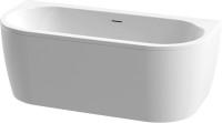 Акриловая ванна Cezares Slim SLIM WALL-180-80-60-W37-SET 180x80 см, пристенная, белая, овальная, с каркасом, с экраном, со сливом-переливом