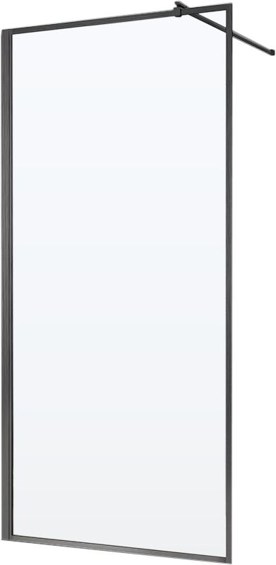 Душевая перегородка Veconi Korato KR81GR-100-01-C8 100 см, профиль брашированный графит