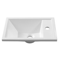 Консоль с раковиной Belux Мини 40 подвесная, цвет консоли черный, сифон круглый, черный