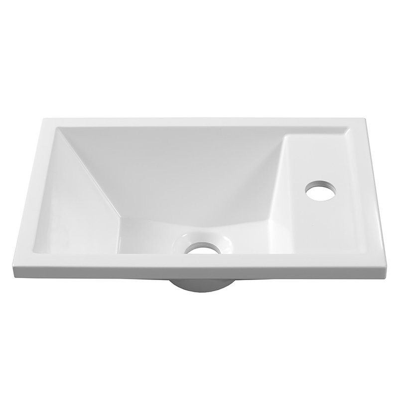 Консоль с раковиной Belux Мини 40 подвесная, цвет консоли черный, сифон круглый, черный