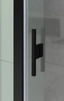 Душевой уголок Allen Brau Priority 140x90, профиль черный браш, стекло прозрачное