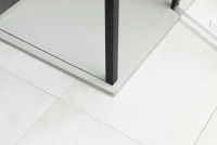 Душевой уголок Allen Brau Priority 140x90, профиль черный браш, стекло прозрачное