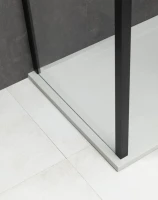 Душевой уголок Allen Brau Priority 140x90, профиль черный браш, стекло прозрачное