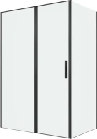 Душевой уголок Allen Brau Priority 140x90, профиль черный браш, стекло прозрачное