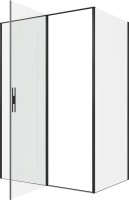 Душевой уголок Allen Brau Priority 140x90, профиль черный браш, стекло прозрачное