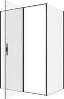 Душевой уголок Allen Brau Priority 140x90, профиль черный браш, стекло прозрачное