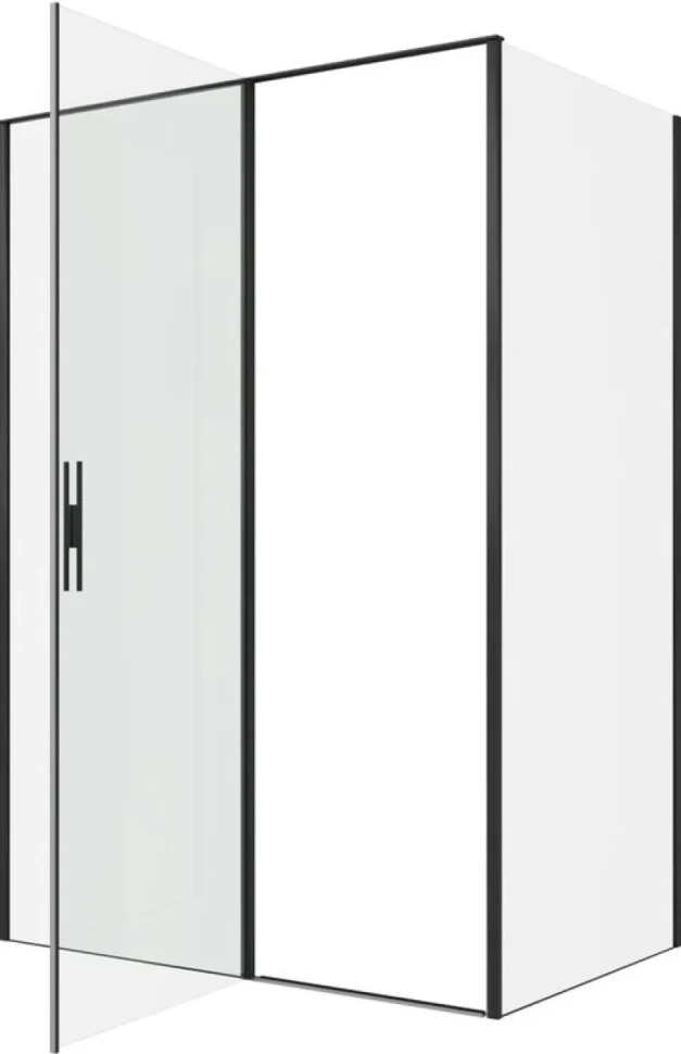 Душевой уголок Allen Brau Priority 140x90, профиль черный браш, стекло прозрачное