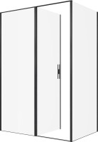Душевой уголок Allen Brau Priority 140x90, профиль черный браш, стекло прозрачное