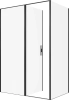 Душевой уголок Allen Brau Priority 140x90, профиль черный браш, стекло прозрачное